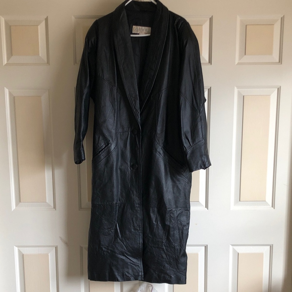 Vintage men’s Comint leather trench coat